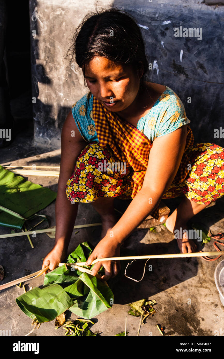 Kashia tribal woman. Lowacherra Forest Reserve. Srimangal area, Bangladesh Stock Photo