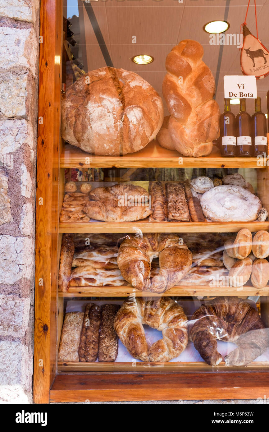 Castellar de n'Hug, Catalonia, home of the giant croissant. Stock Photo