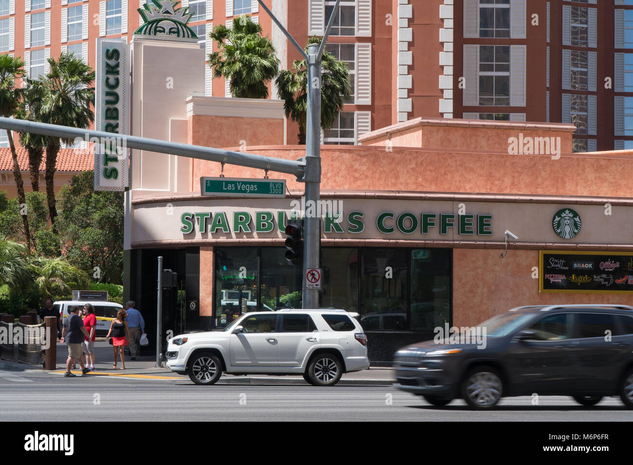 Las Vegas Nevada Circa 2017 Starbucks Coffee retail chain franchise location on casino strip