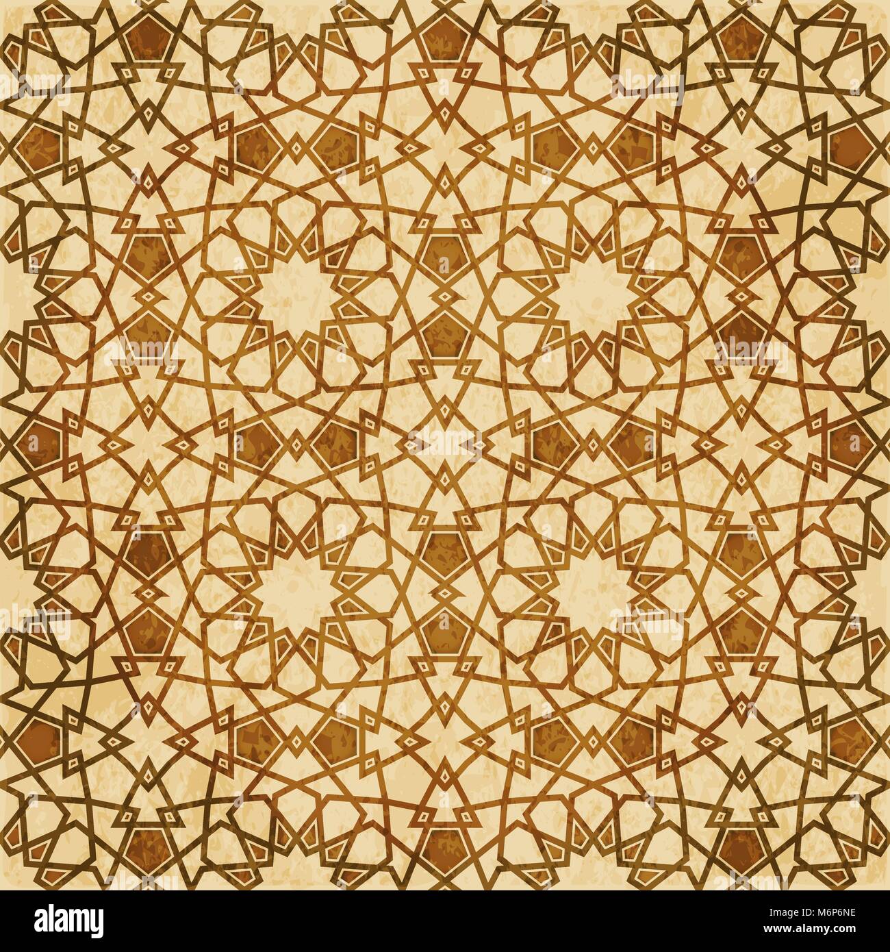 Retro brown Islam seamless geometry pattern background eastern style ...
