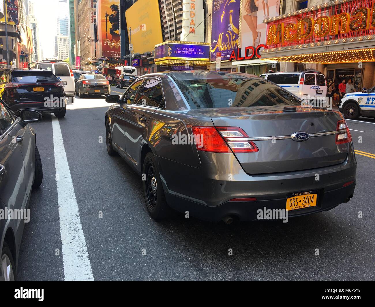 New York City May 17 Times Square Car Accident Kills And Injures Pedestrians Breaking News Scene In Manhattan Unmarked Nypd Police Cruiser Detec Stock Photo Alamy
