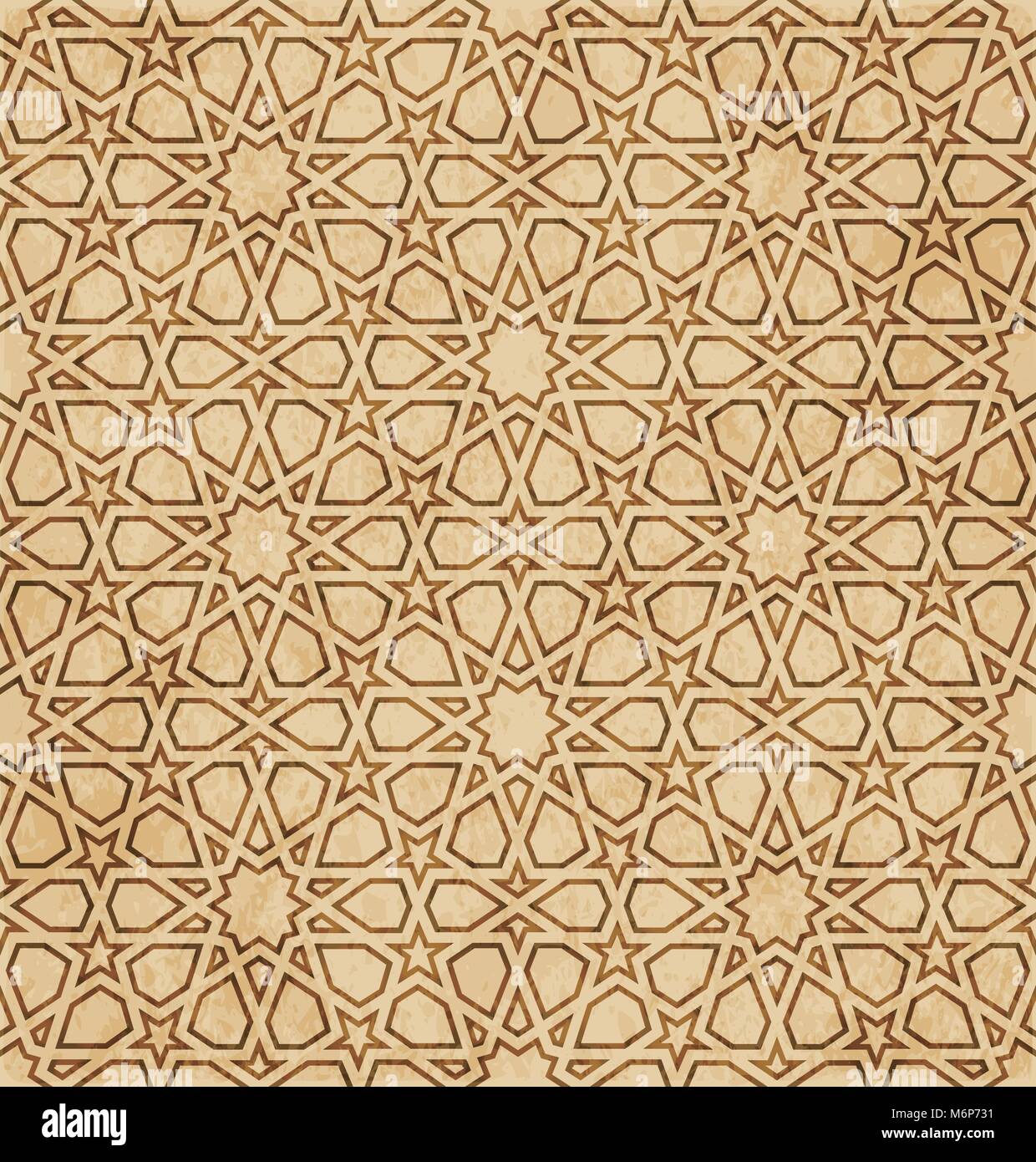 Retro brown Islam seamless geometry pattern background eastern style ...