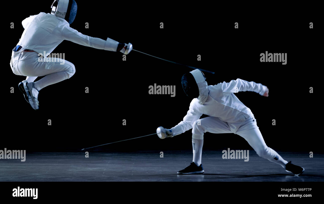 Action fence leap jump hi-res stock photography and images - Alamy