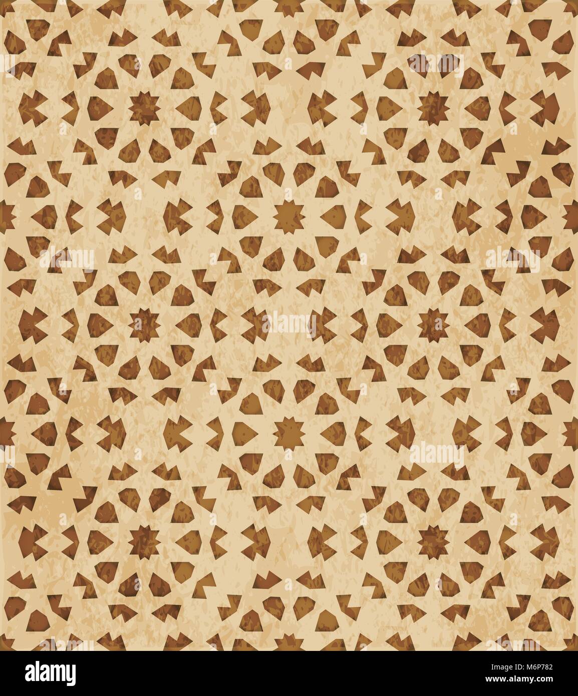 Retro brown Islam seamless geometry pattern background eastern style ...