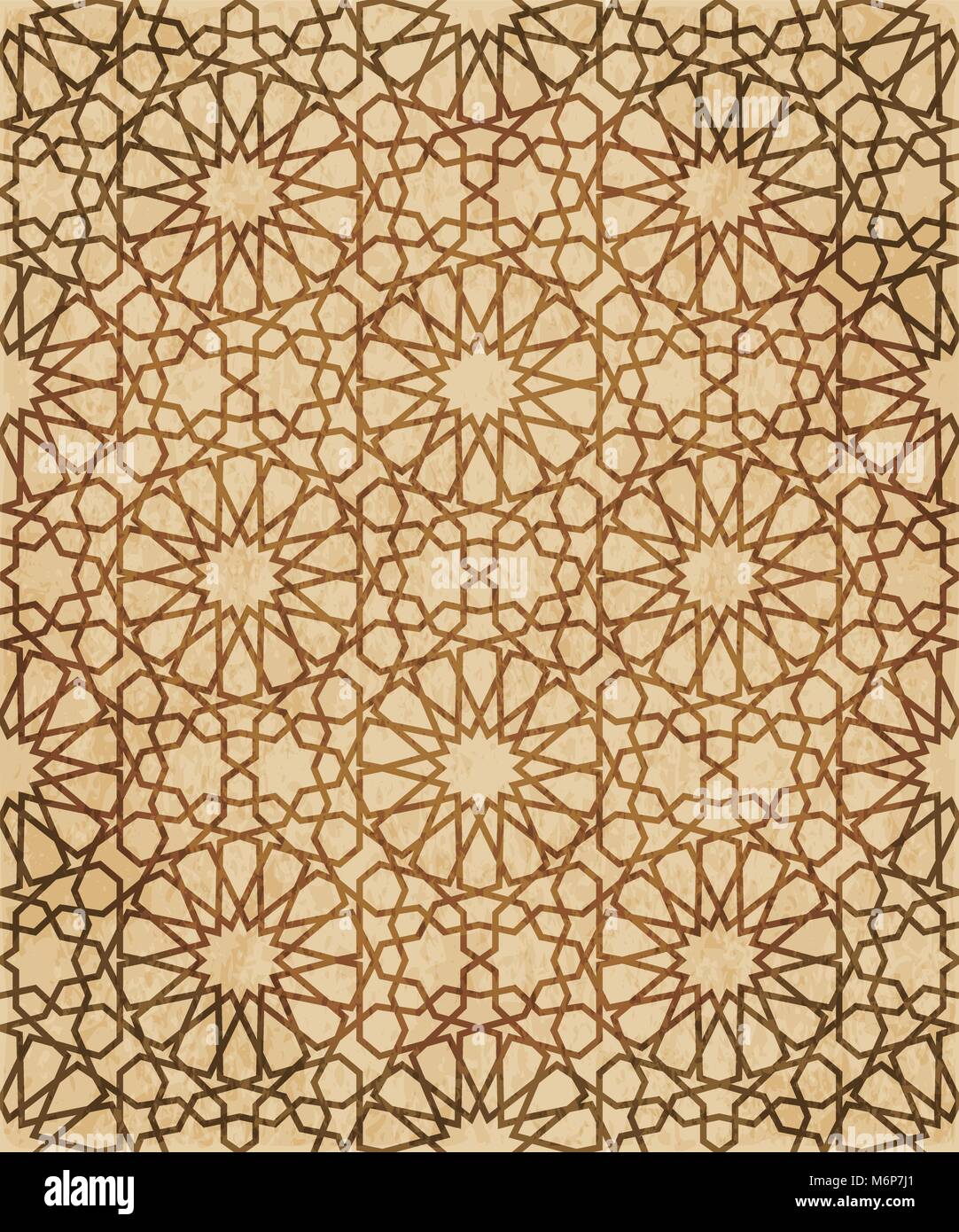 Retro brown Islam seamless geometry pattern background eastern style ...