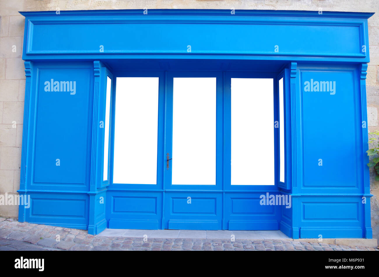 Storefront, shop, façade, blank generic store front Stock Photo