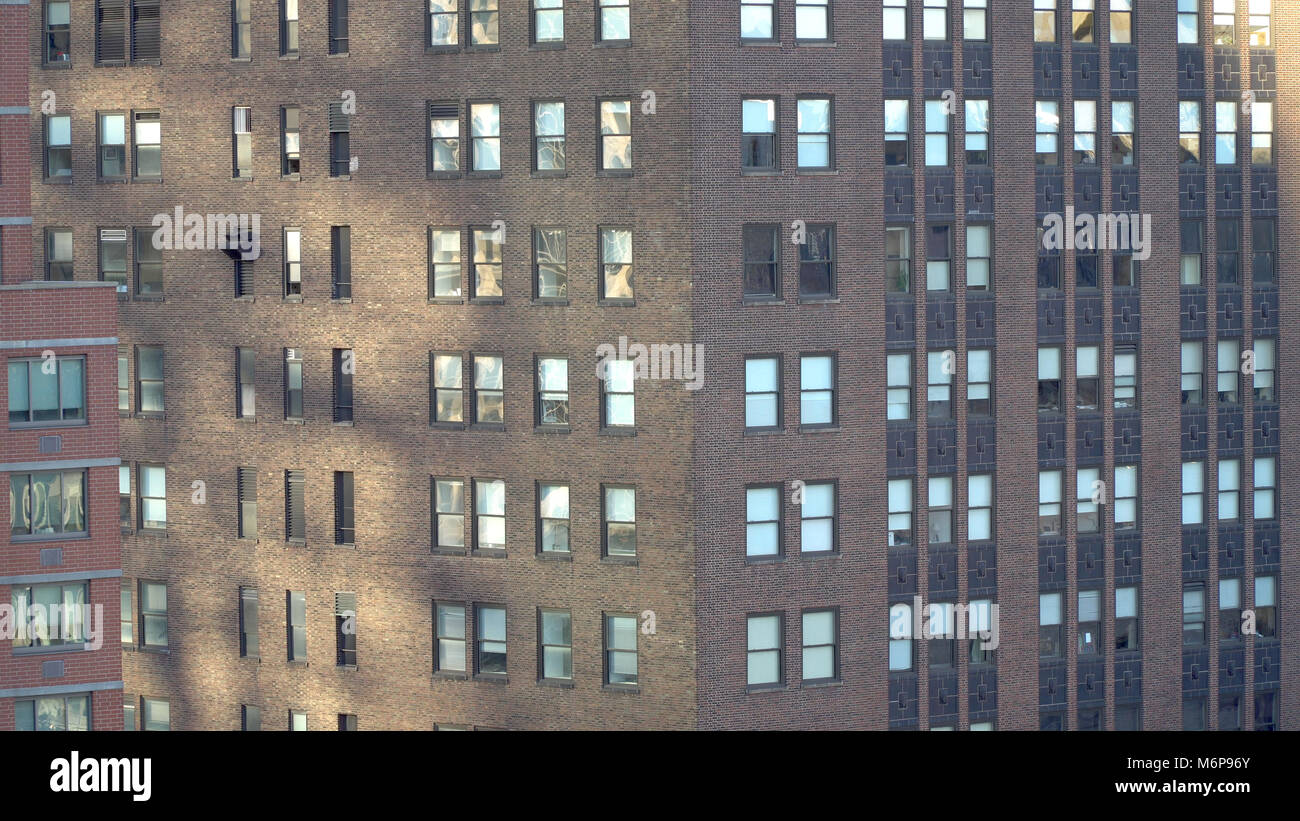 Exterior establishing shot of New York City urban style generic ...