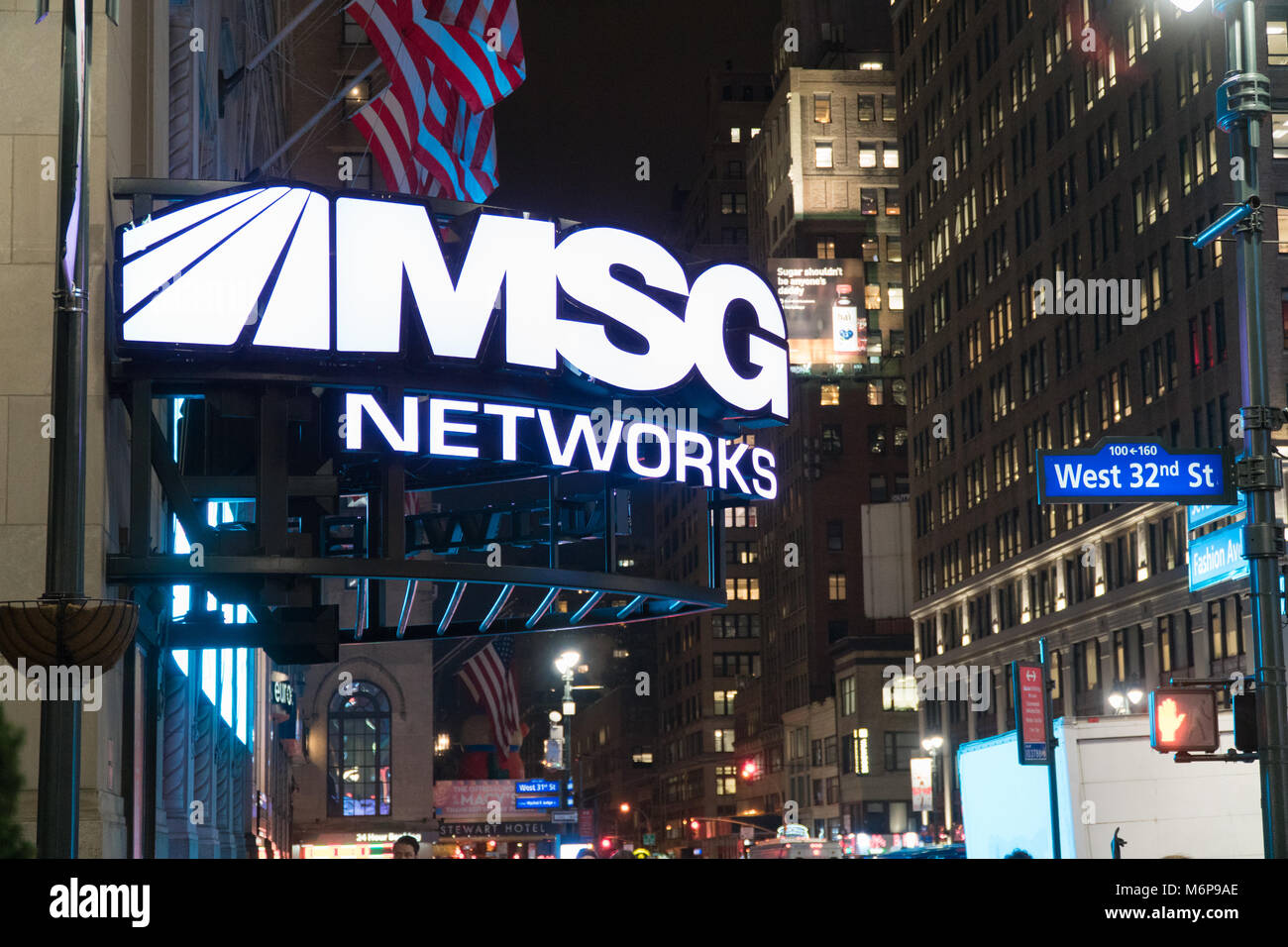 New York City Circa 2017 Madison Square Garden Msg Television