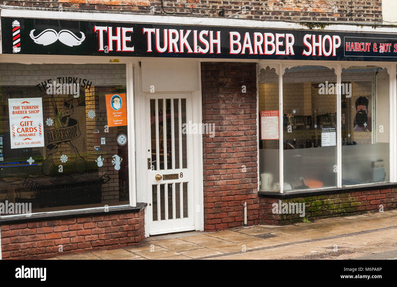The Turkish Barber shop in Thirsk,North Yorkshire,England,UK Stock Photo