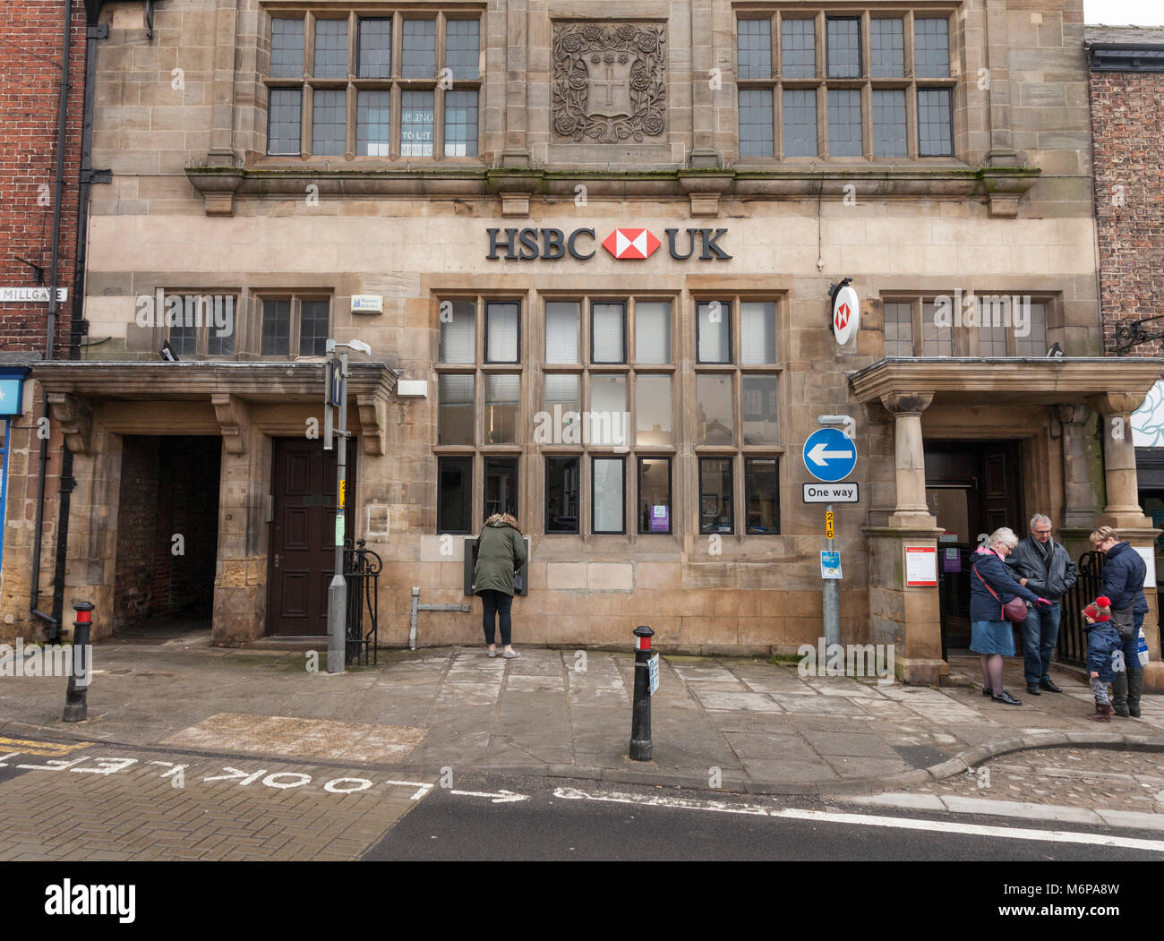 The HSBC bank in Thirsk,North Yorkshire,England,UK Stock Photo