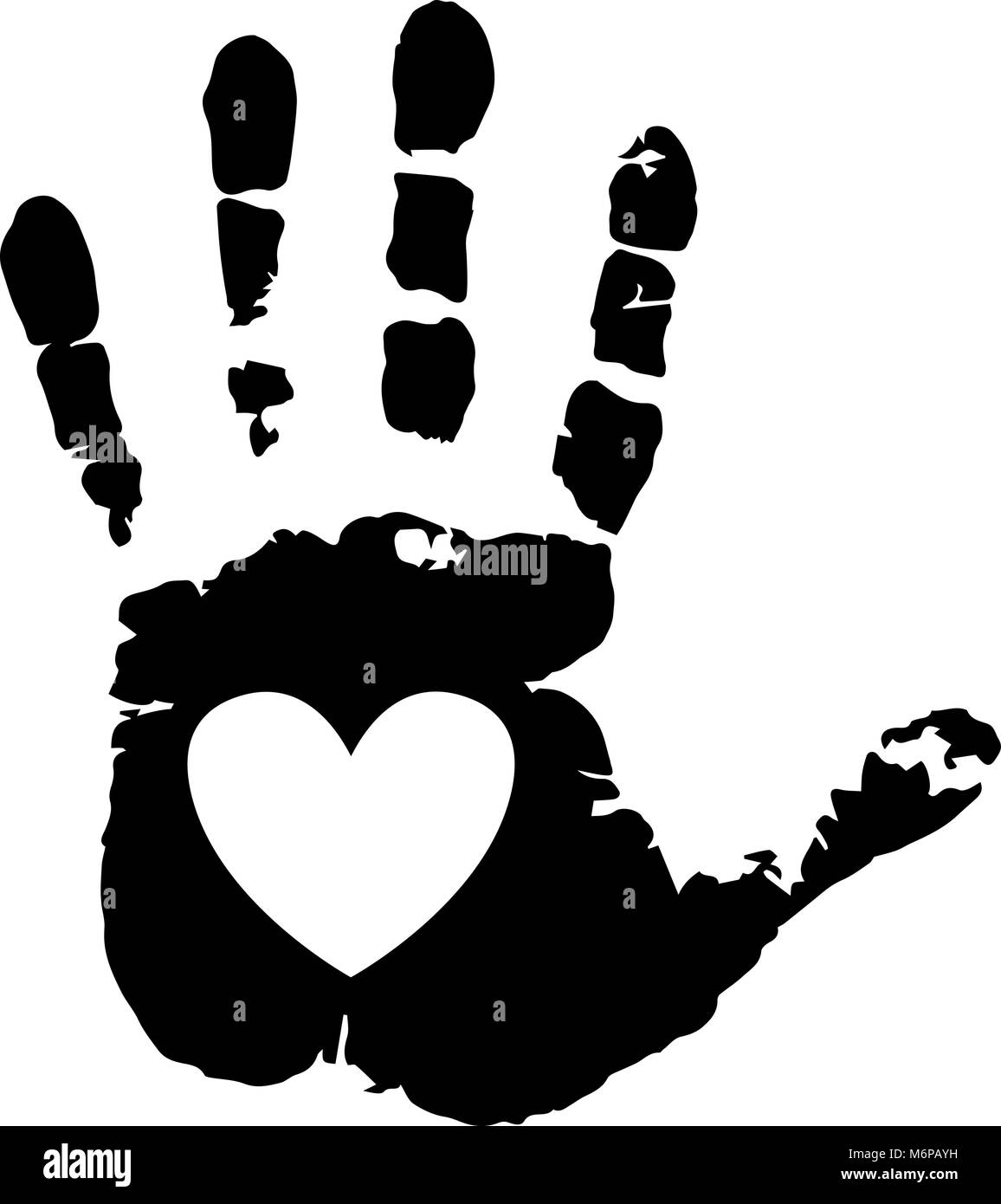 Download Hand Silhouette Black And White - Black heart rate ...