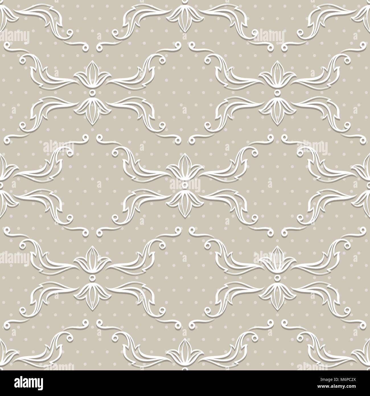 Repeating pattern of ornate floral Stock Vector Images - Alamy