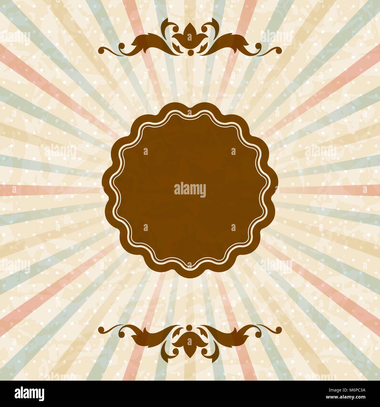 Retro background with vintage floral ornate frame Stock Vector Image ...