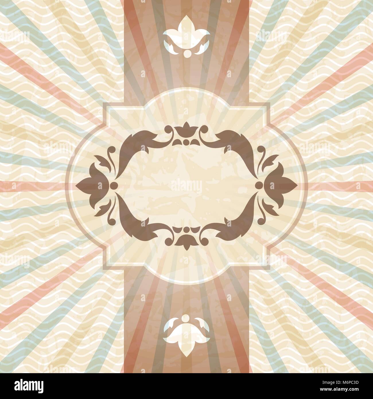Retro background with vintage floral ornate frame Stock Vector Image ...