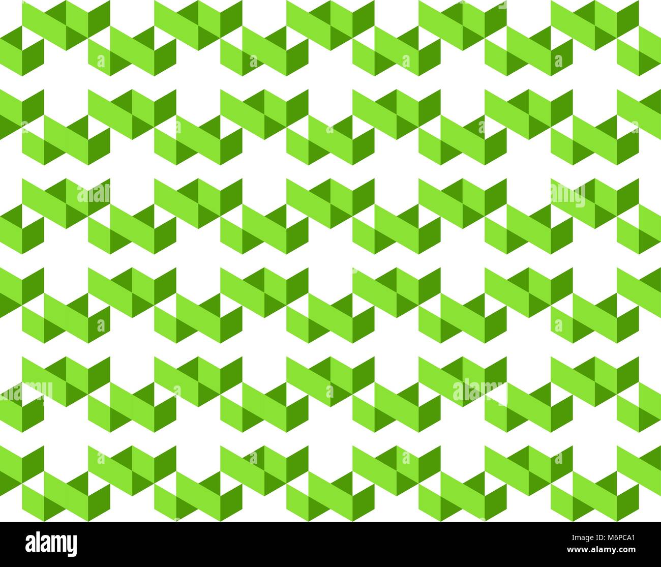 Abstract geometric pattern of 2-shades of green colors on white background - Vector illustration, EPS10. Stock Vector