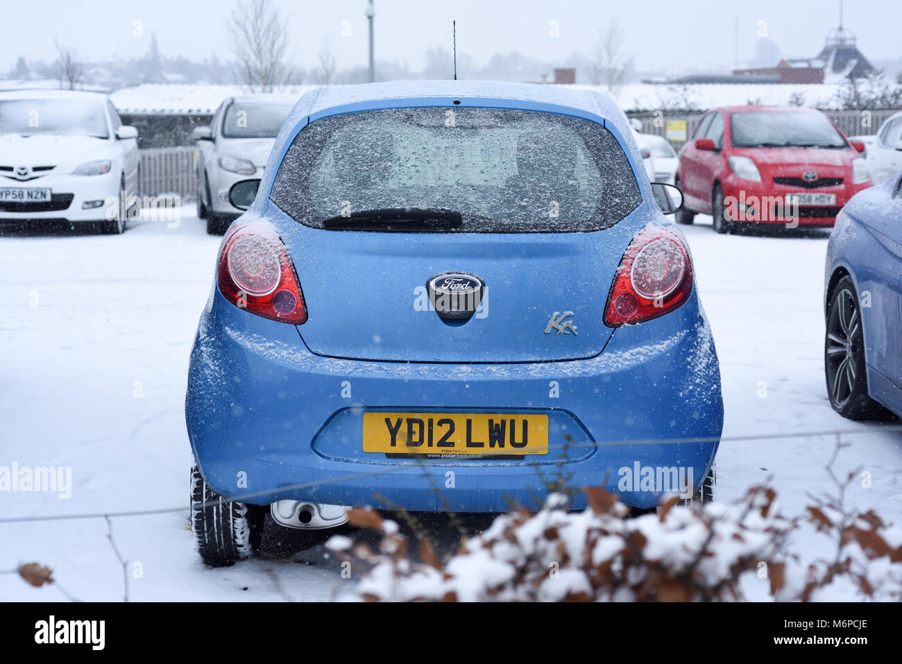 Cars parked in a Carpark in Mansfield,UK Stock Photo Alamy