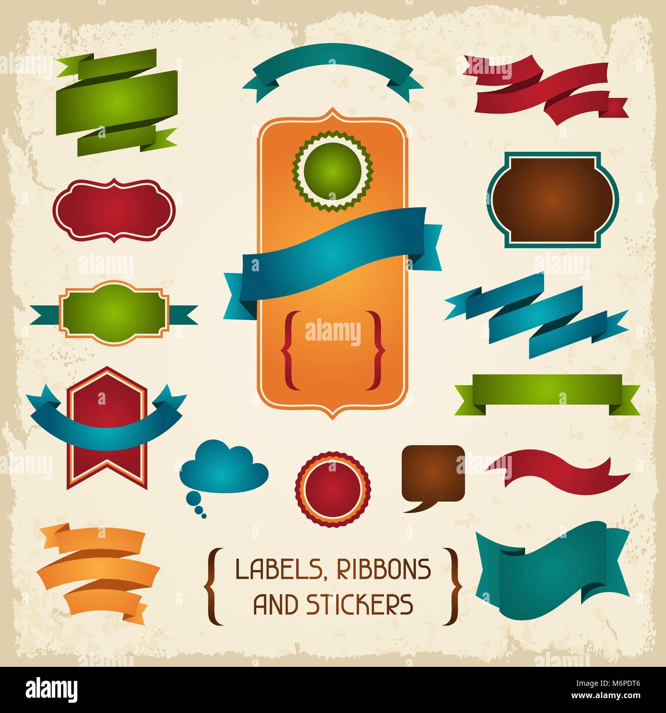 Labels, ribbons and stickers Stock Vector Image & Art Alamy