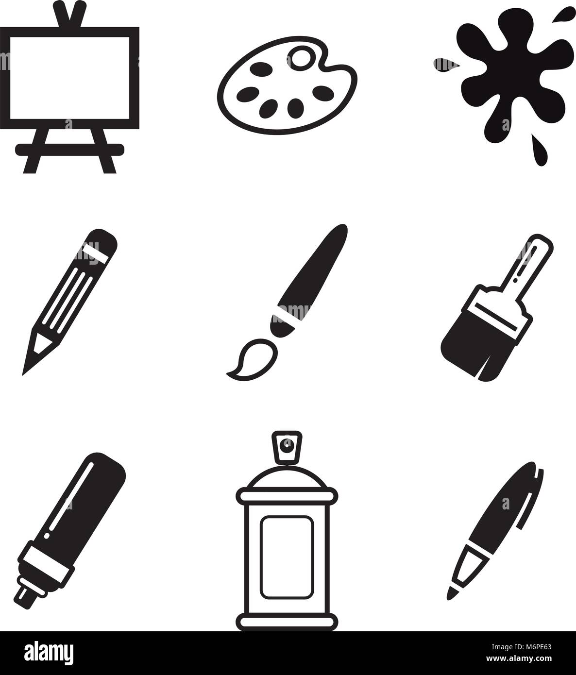 Drawing and painting tools icons set. Cartoon illustration of 16 drawing  and painting tool vector icons for web Stock Vector Image & Art - Alamy,  Cartoon Drawing Kit - valleyresorts.co.uk