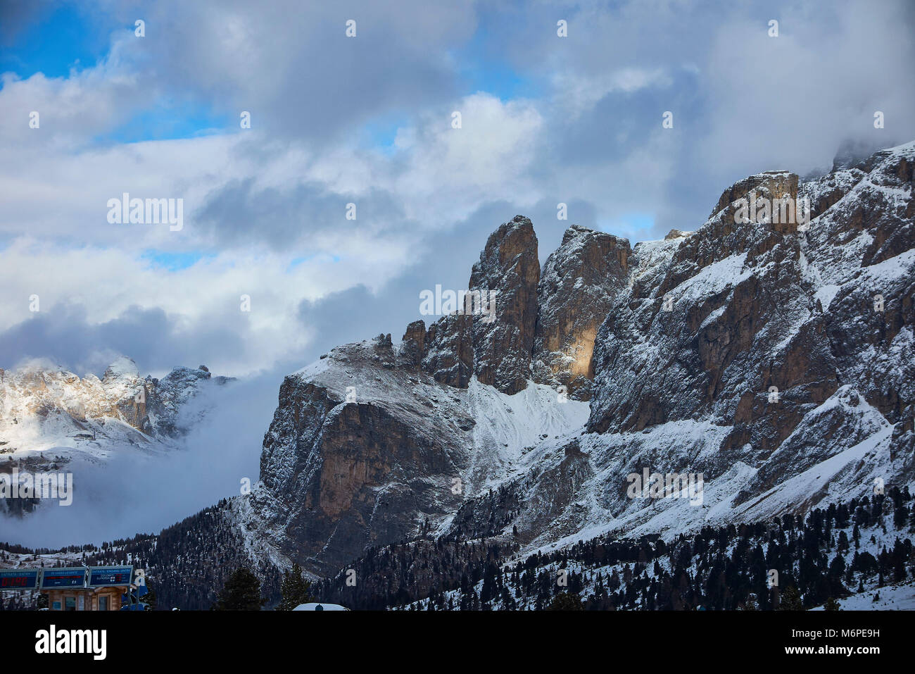 Dolomites ski area italy europe Stock Photo