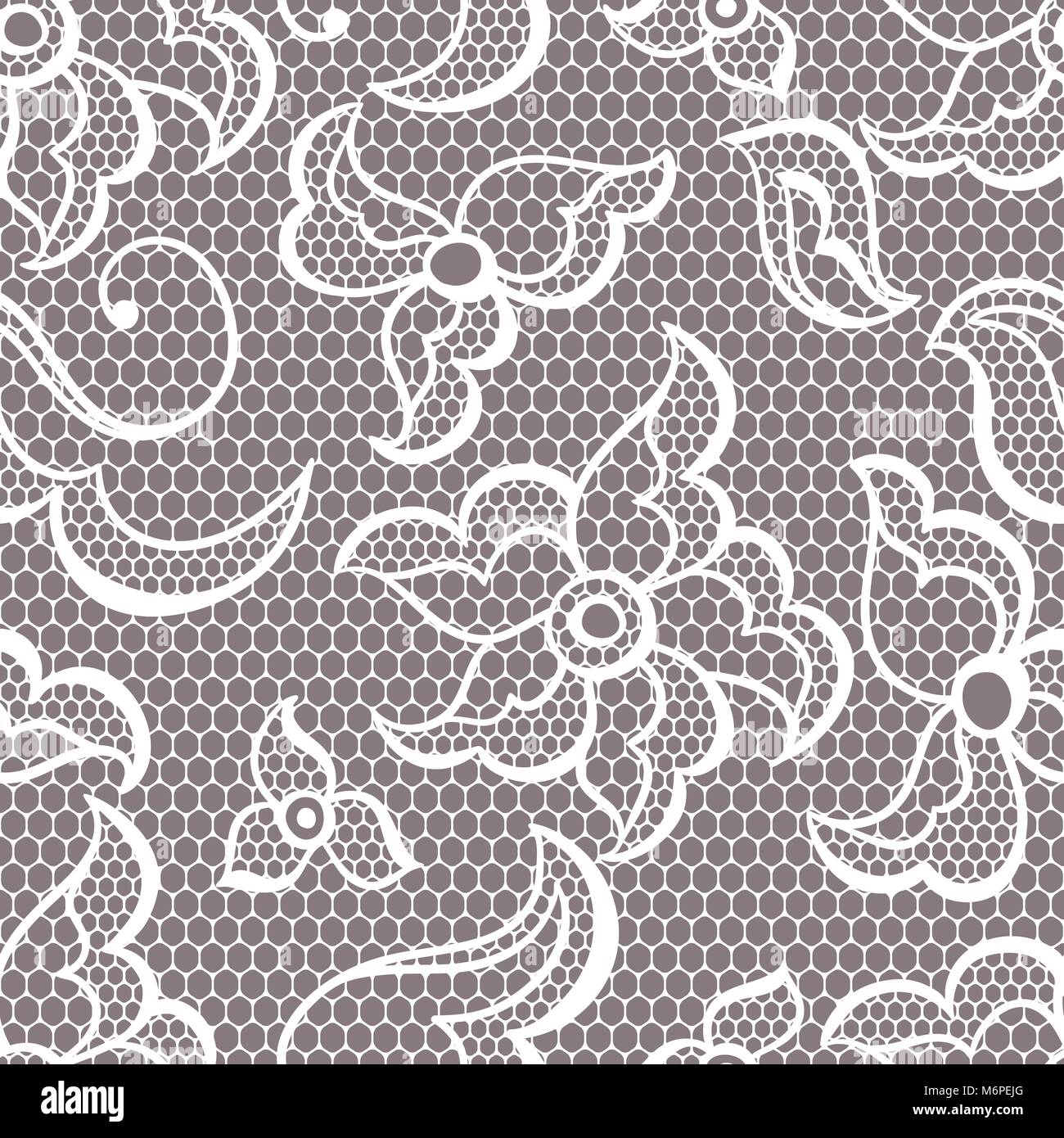 Black lace fabric seamless pattern Royalty Free Vector Image
