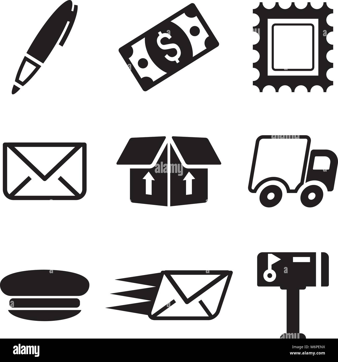 Vintage post office van Stock Vector Images Alamy
