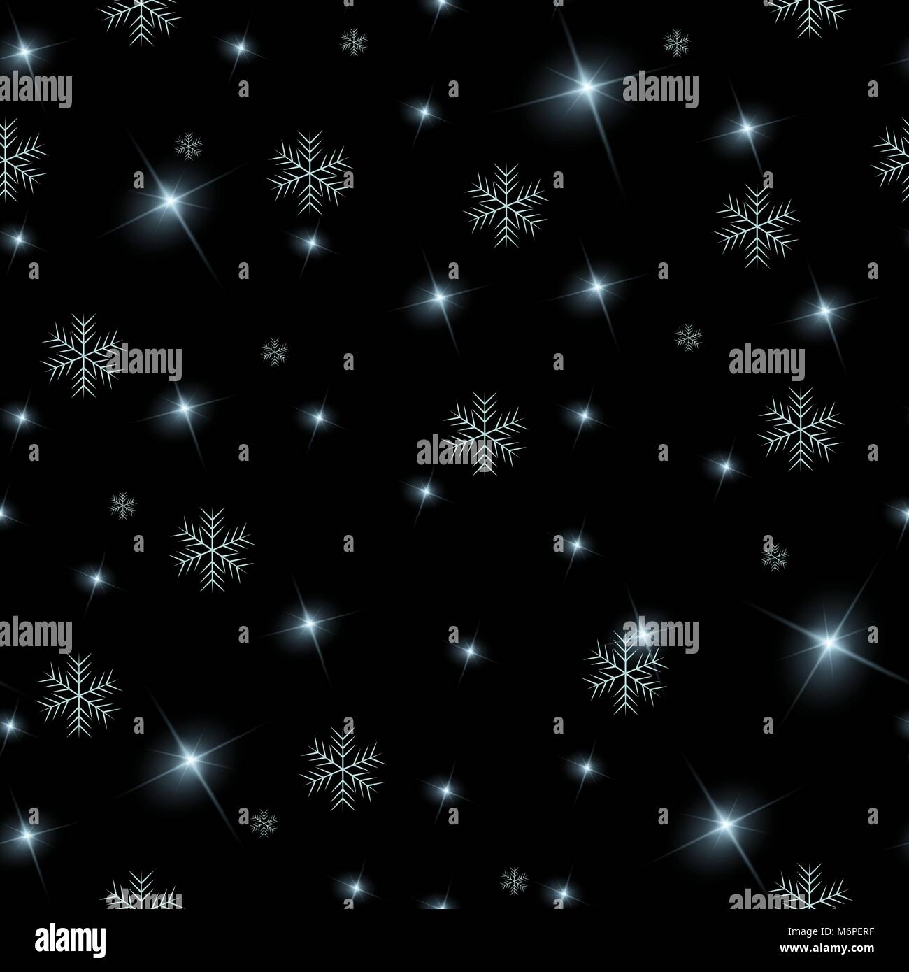 Realistic seamless vector image of the night sky with stars and ...