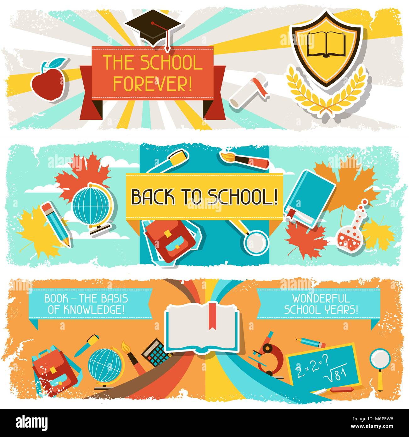 Lesson horizontal Stock Vector Images - Alamy