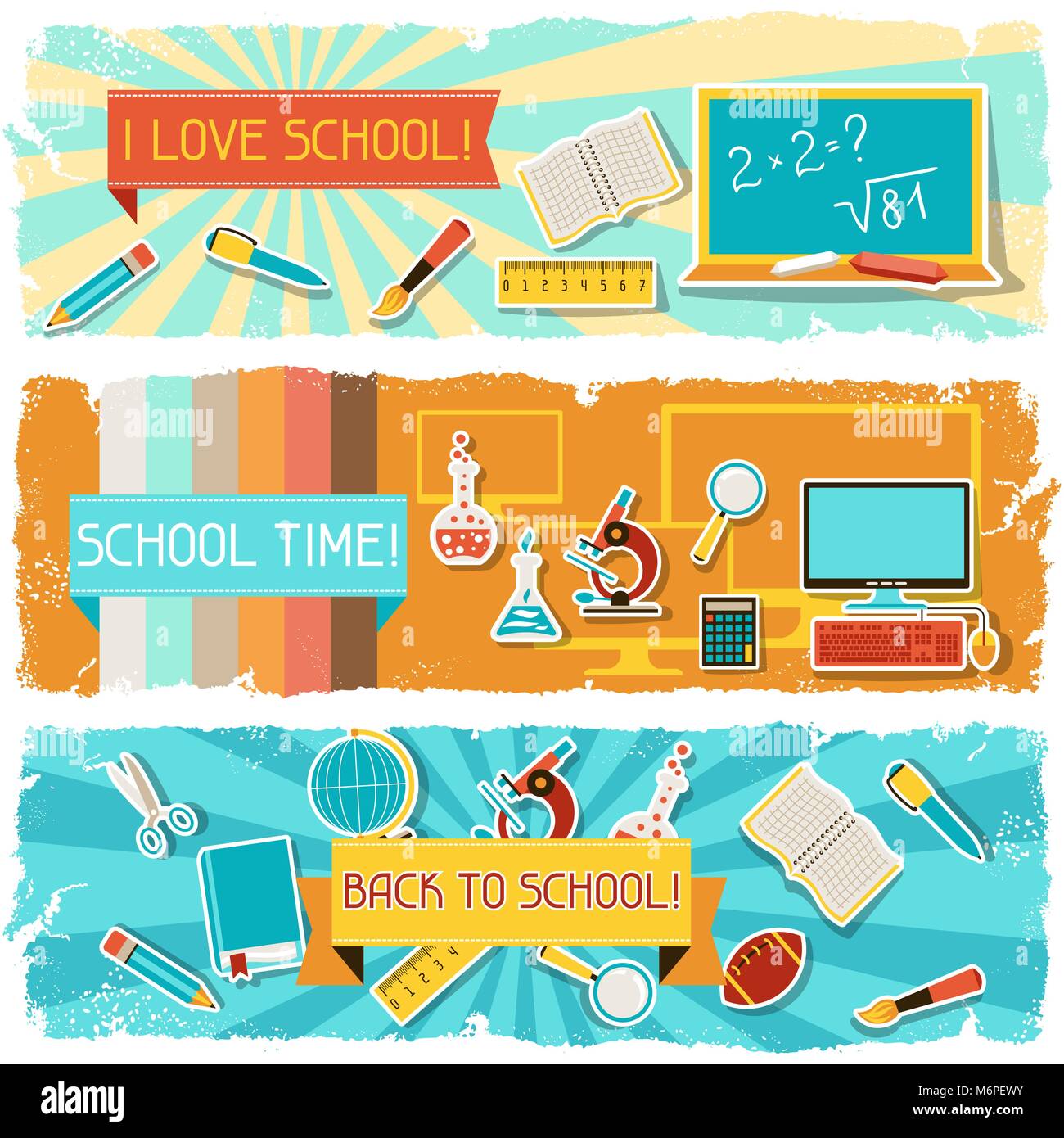 Lesson horizontal Stock Vector Images - Alamy