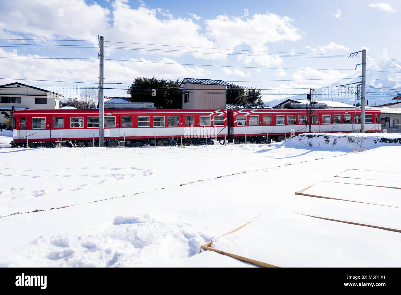 Japan Railways. It's very convenient way for visitors to travel around Kawaguchi, Japan. Stock Photo