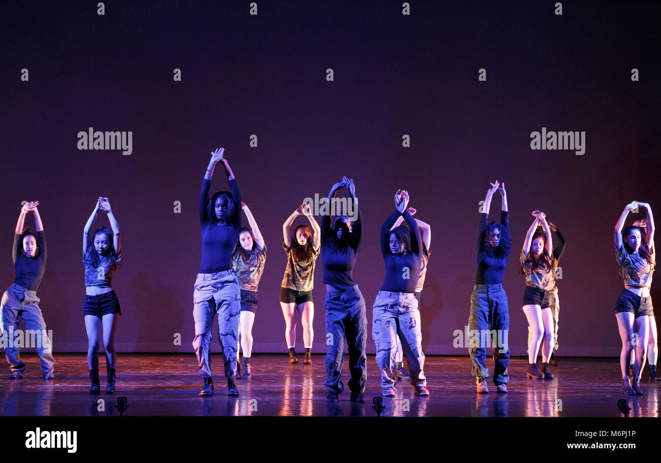 High School Student Dance Performance, stage theater drama Stock Photo