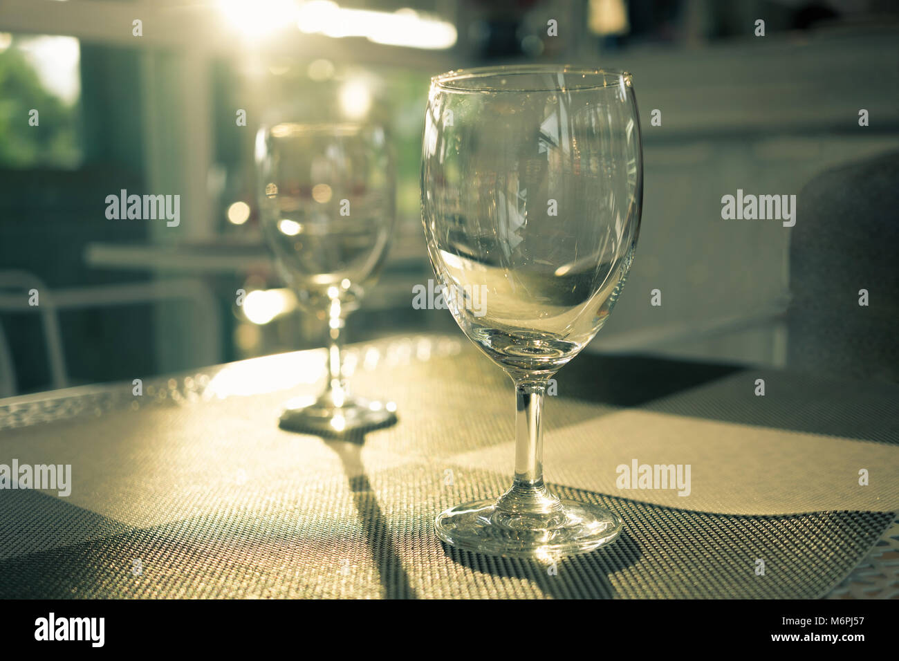 Luxury wine glass with perfect sunlight Stock Photo Alamy