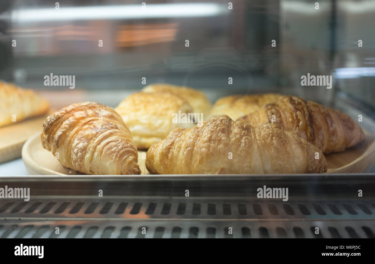 Croissants ready for serv and sell Stock Photo