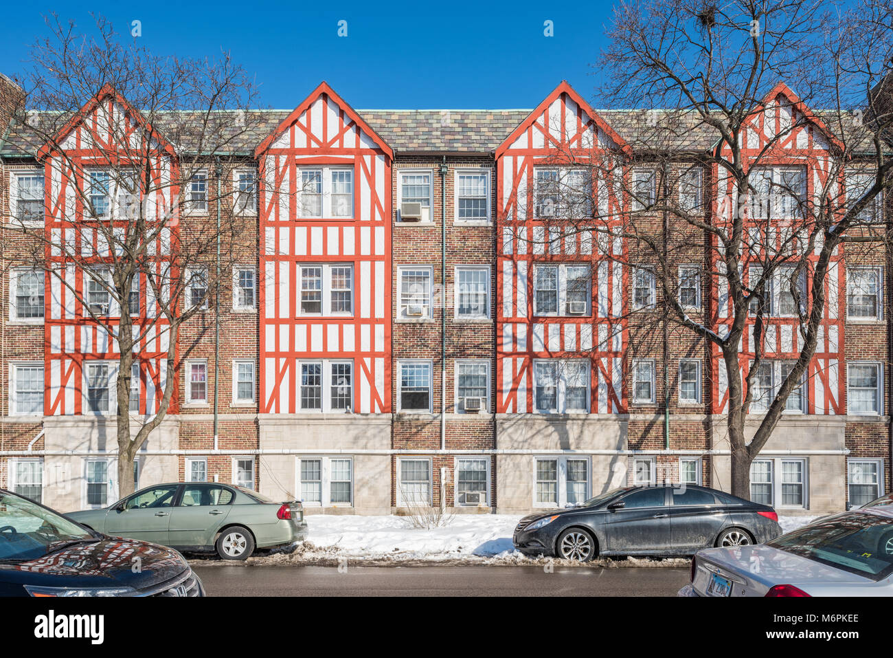 Residential buildings in the Portage Park neighborhood Stock Photo Alamy
