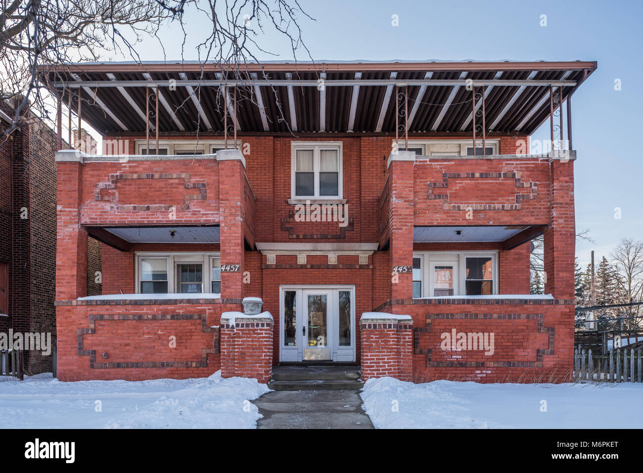 Residential buildings in the Portage Park neighborhood Stock Photo Alamy