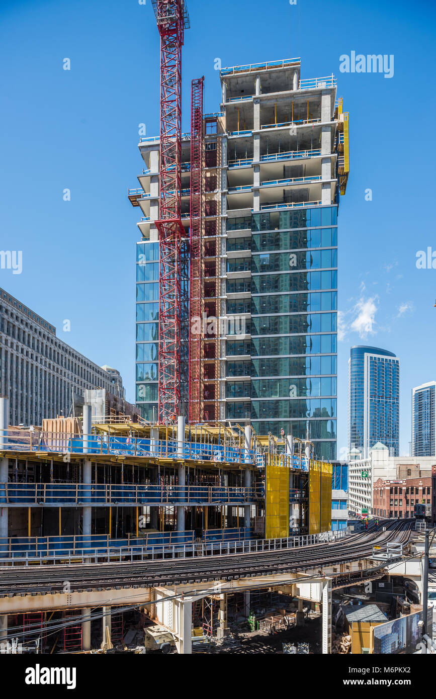 Construction in the River North neighborhood Stock Photo - Alamy