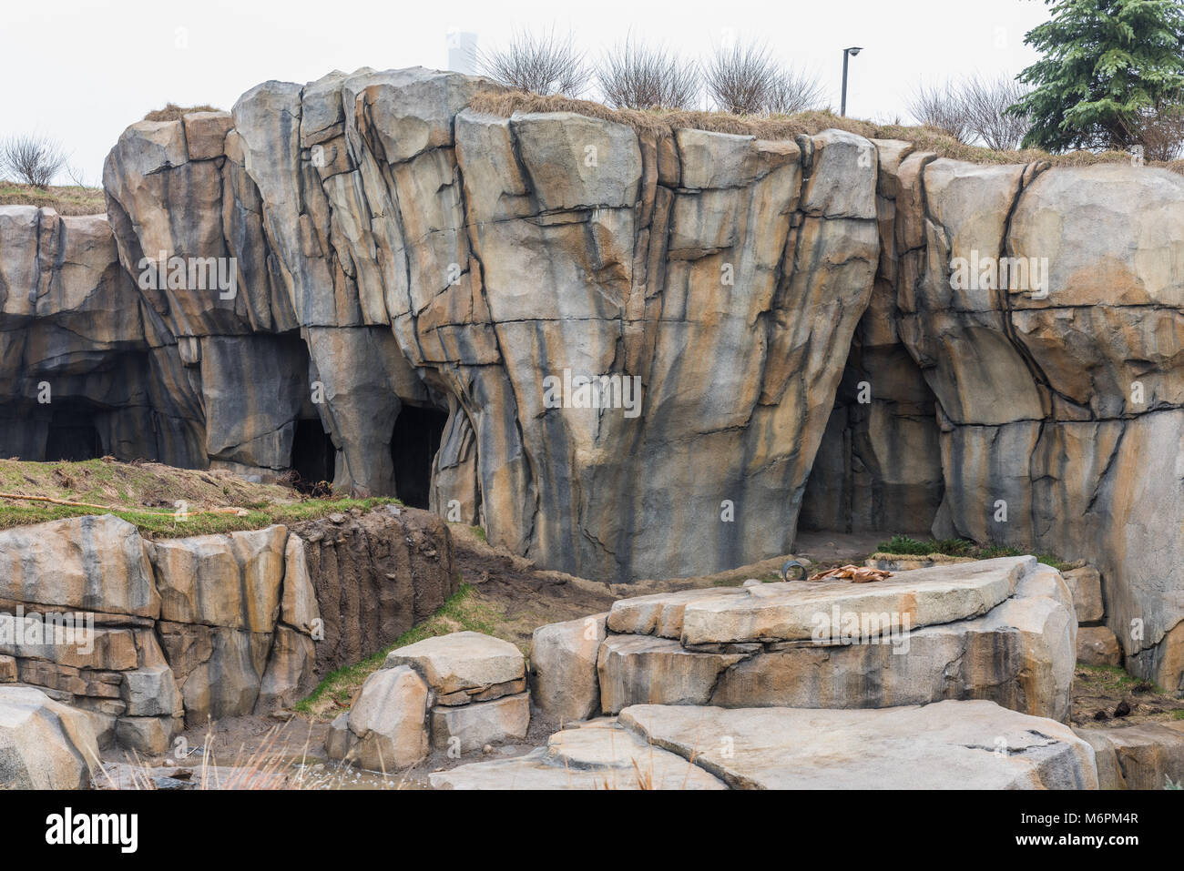 Enclosure at the Lincoln Park Zoo Stock Photo