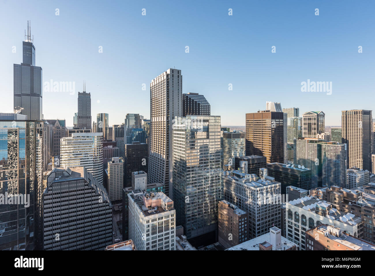 Aerial view of Chicago skyline Stock Photo - Alamy