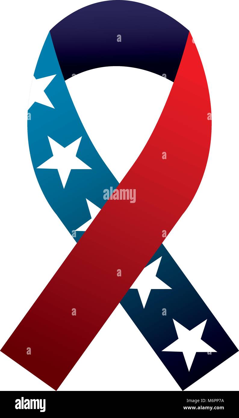 ribbon with united states of america flag vector illustration Stock ...