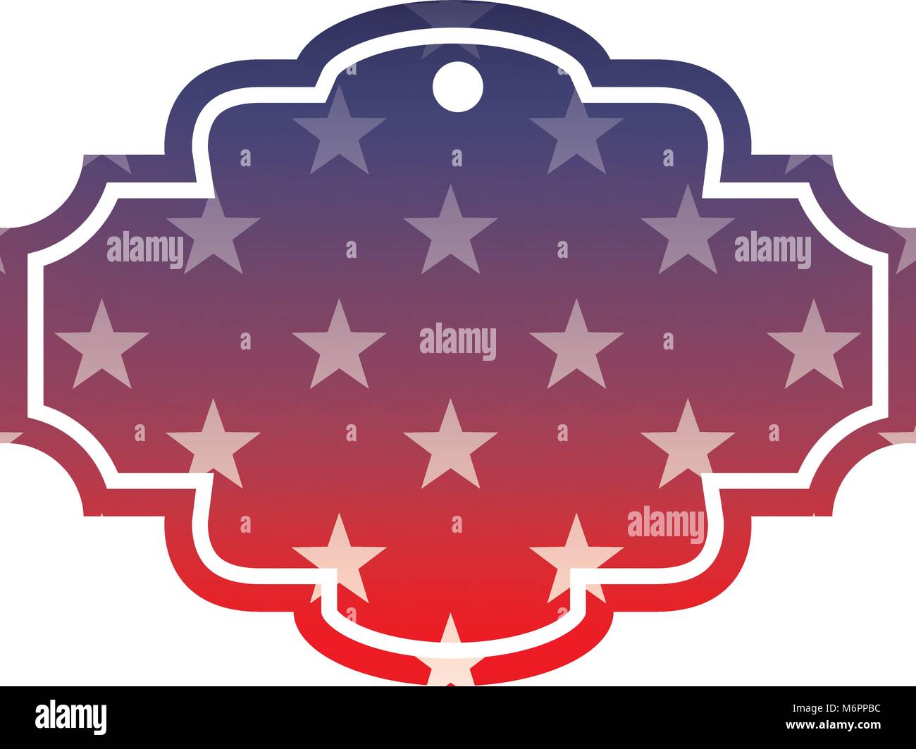 label with united states of america flag degraded blur vector illustration Stock Vector