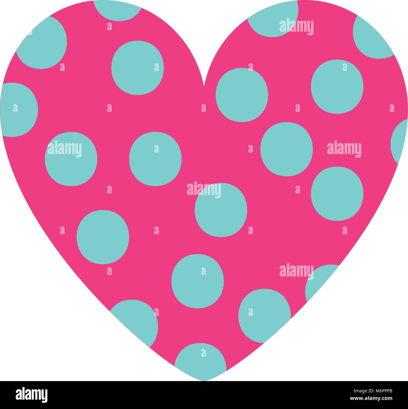 dotted heart in love decoration romantic vector illustration Stock ...
