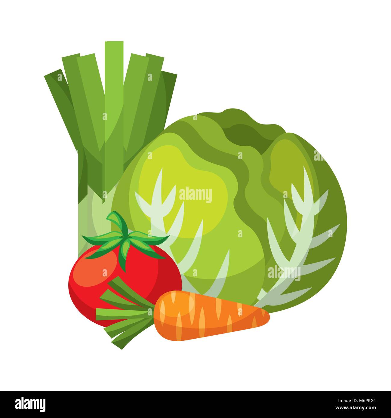 vegetables organic fresh healthy food vector illustration Stock Vector
