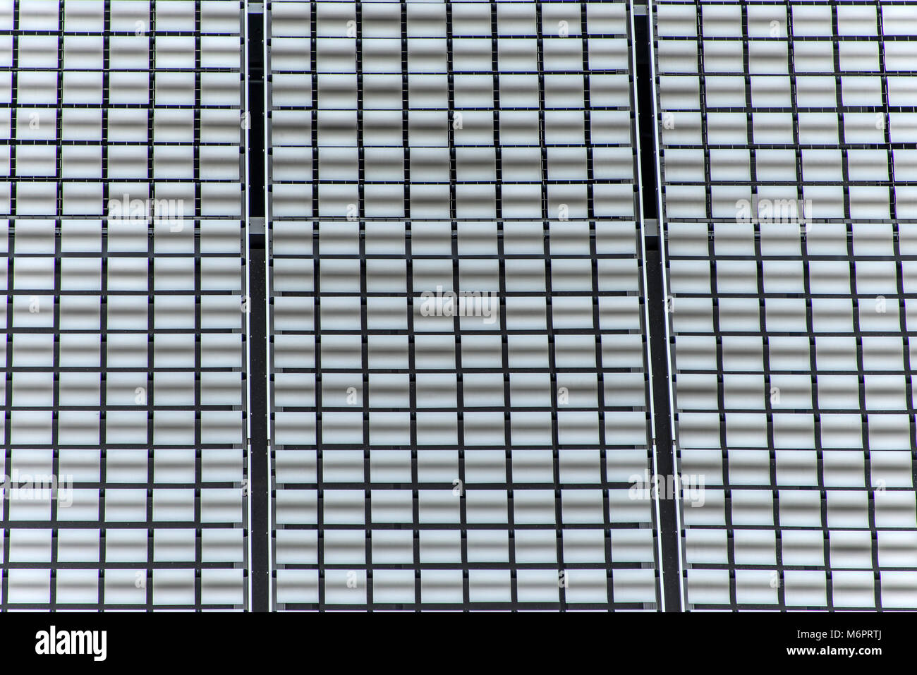 Aluminum metal sheet board texture background a wall facade Stock Photo