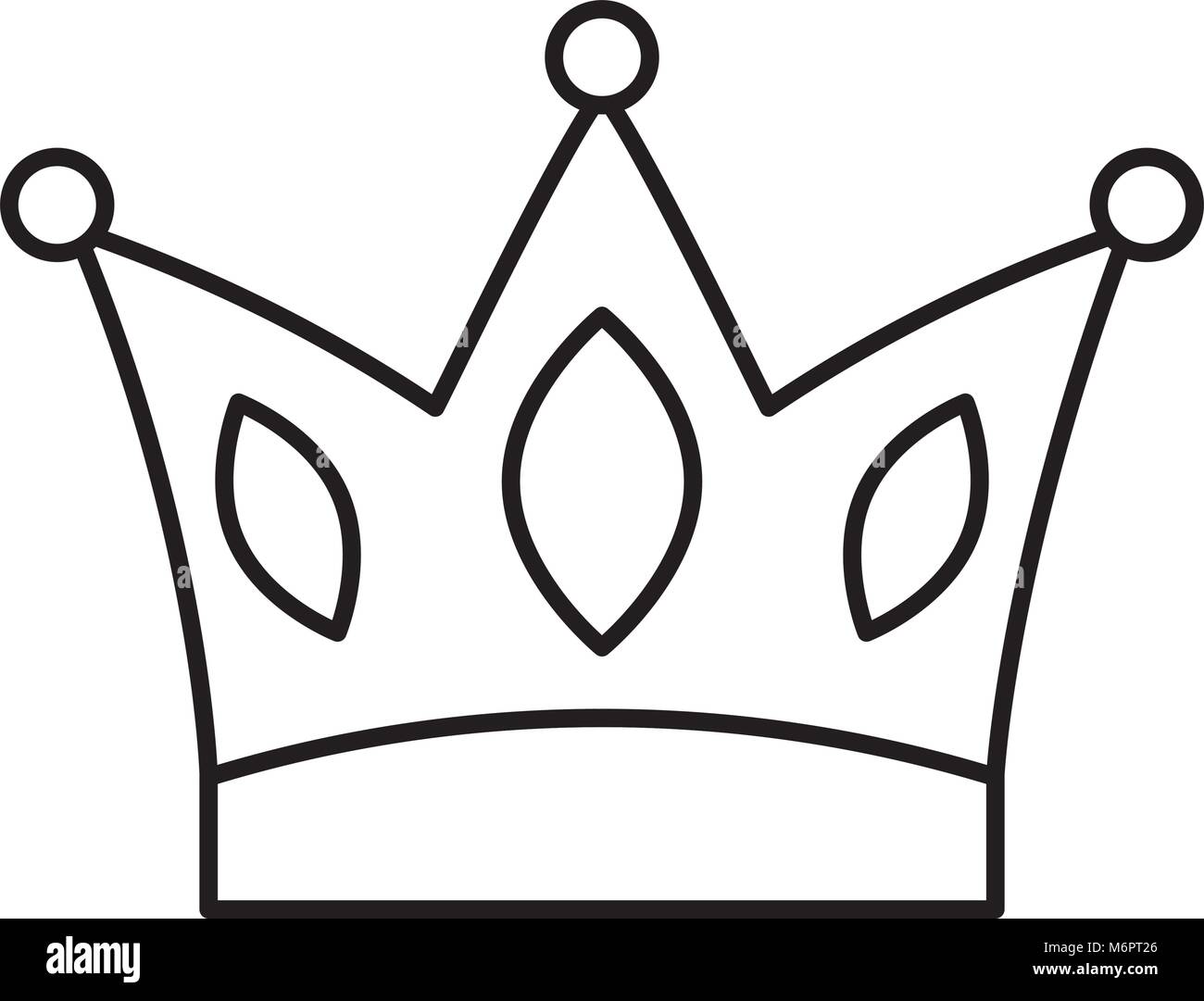crown jewelry royal monarch image vector illustration thin line design ...