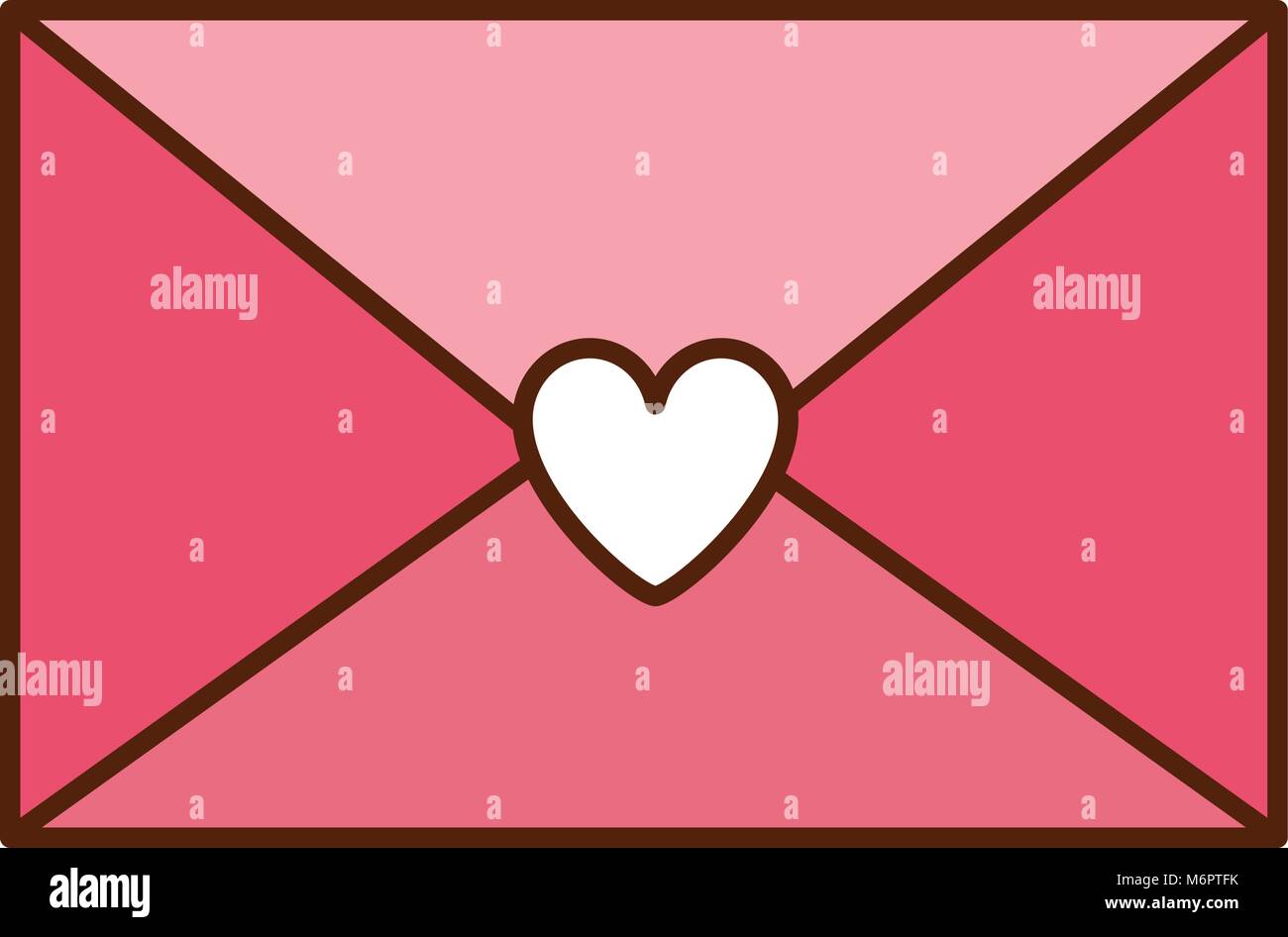 pink envelope message letter romance vector illustration Stock Vector ...