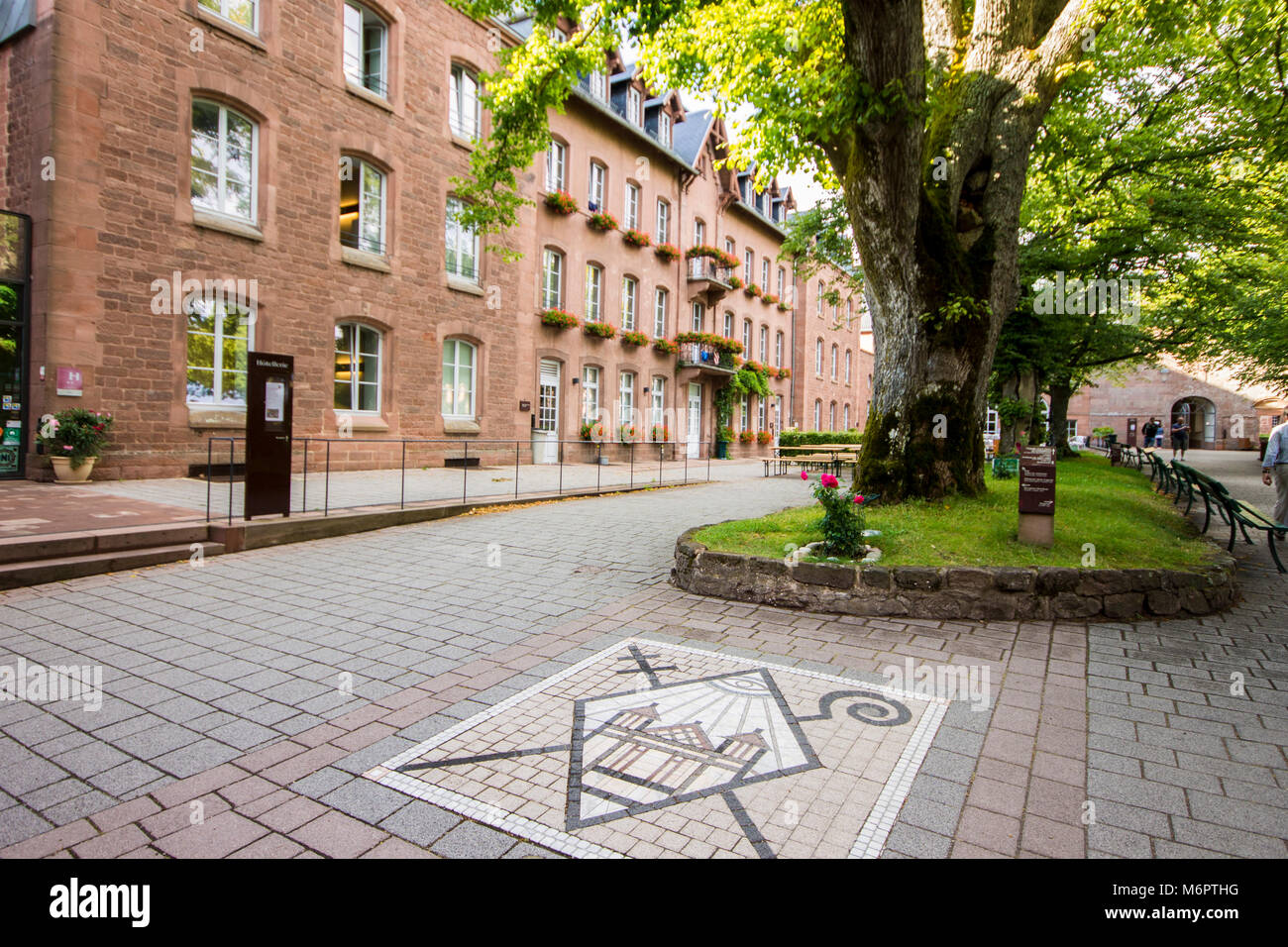 Hohenbourg Abbey, a monastery in Mont Sainte-Odile near Ottrott, Alsace, Grand Est, France Stock Photo