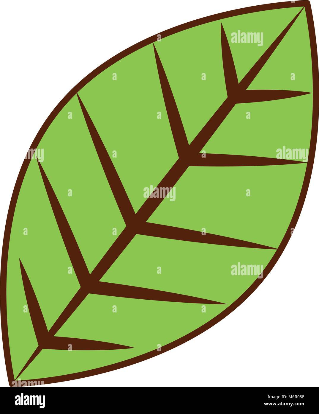 green leaf natural foliage icon vector illustration Stock Vector Image ...