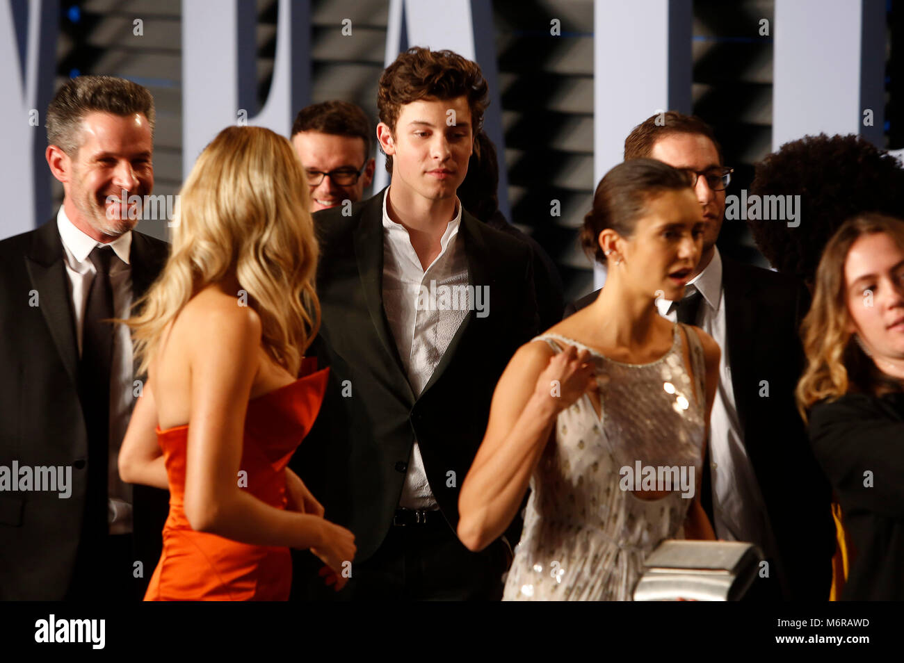 Shawn Mendes attending the 2018 Vanity Fair Oscar Party hosted by