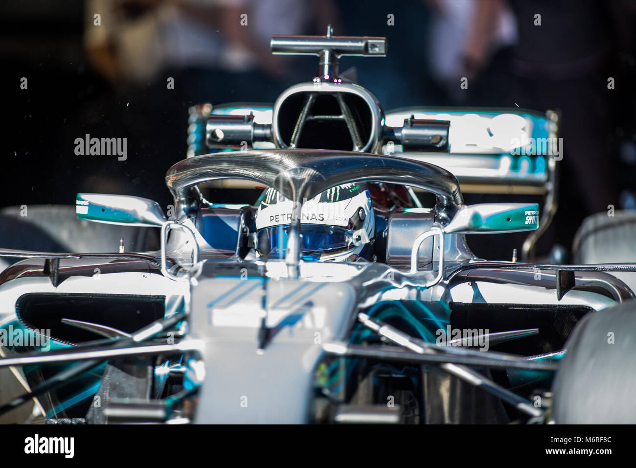 Montmelo, Catalonia, Spain. 6th Mar, 2018. Bottas, Mercedes F1 Team's driver seen during day 1 of the second week of the F1 test days at Barcelona-Catalunya Circuit. Credit:  MA 4845.jpg/SOPA Images/ZUMA Wire/Alamy Live News Stock Photo