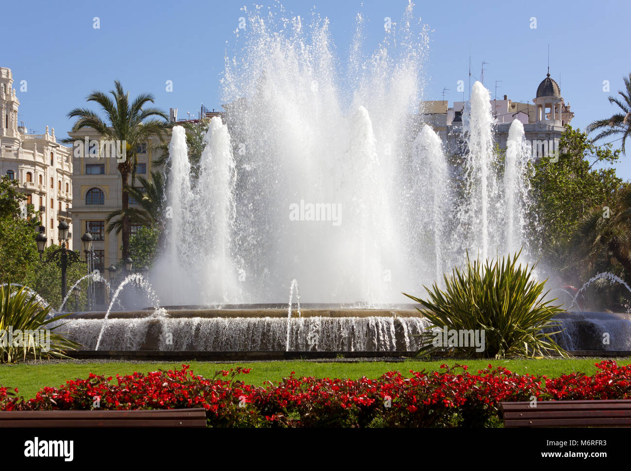 Valencia spain water fountain in hires stock photography and images