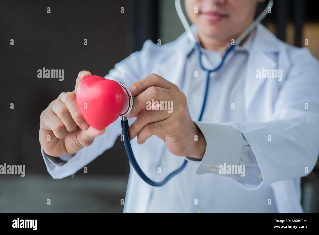 doctor, physical examination and Heart Disease Checker Stock Photo Alamy